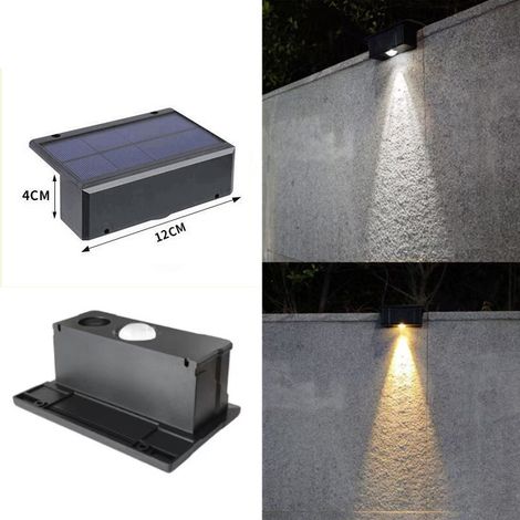 Solar-Außenleuchte für den Garten, Wandleuchte für die Wohnraumbeleuchtung, Strahler für den Balkonzaun, wasserdichte Ambientebeleuchtung für den Garten (zwei Farben)