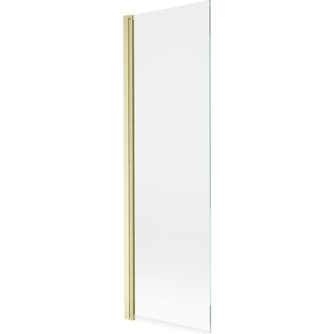 Mexen Mist mampara de ducha de 1 hoja 70 x 150 cm, transparente, dorado cepillado - 8A9-070-001-55-00