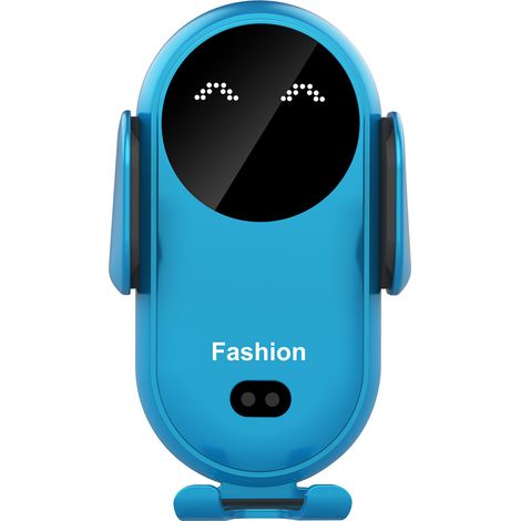 Caricabatterie wireless per auto, supporto per telefono da auto per bocchetta dell'aria, supporto universale per telefono da auto, stazione di ricarica induttiva per auto (blu)