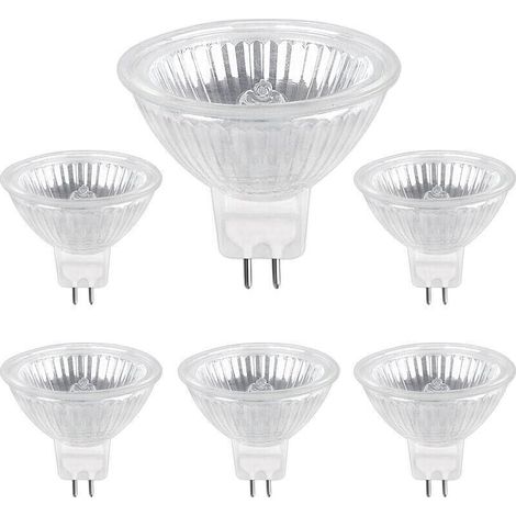 Ampoule Halogene GU5.3 50W 12V, 800lm Blanc Chaud 2700K Dimmable, Ampoule Spot Halogène MR16, pack de 6 (1/4)