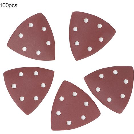Ortviai Disque abrasif triangulaire en alumine 90 x 90 x 90 mm, grain 320, 100 pièces (1/5)