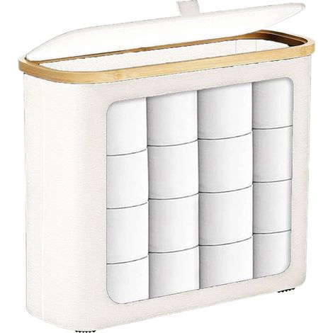 Organisateur Papier Toilette Grande Capacité Organisation Bac Papier  Panier de rangement pour 12 rouleaux de papier toilette Sol, Sous Évier, Lavabo, Étagère, Appartement, (1/5)