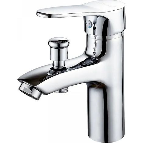 Robinet Lavabo - Monocommande Chaud Froid - Alliage Cuivre Acier Inoxydable Sans Plomb - Pour Salle De Bain Cuisine Camping-Car - 1 Pièce (1/5)