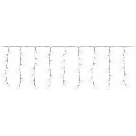 ETTROIT 200er LED-Lichterkette, 5m, weißes Licht, weißes Kabel, IP65, ausziehbar, weißer Blitzeffekt, mit 50cm gleichmäßigen Drähten, Weihnachtsgirlande, Geschäfte, Weihnachtsbalkon (1/5)