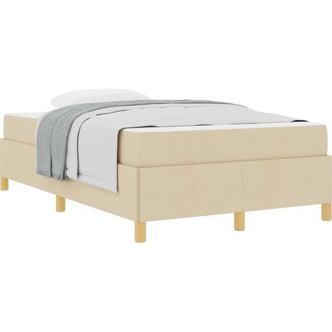 Maison Exclusive - Struttura del letto con materasso Crema 120 x 200 cm Tessuto