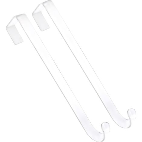 Crochets À Couronnes Support Transparent Sans Trace Crochet Porte-Couronne 2 Pièces Pour Couronne Pour Noël, Extérieur, Verre, Porte-Manteau, Halloween, Douche, Fenêtre (1/5)