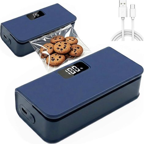 Scelleuse de sacs Mag Seal Mini, portable, 6 vitesses, affichage LED, cutter et aimant intégrés, sans préchauffage, largeur de scellage 95 cm (1/5)