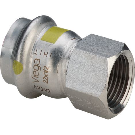 Pièce d'adaptation avec raccord SC Sanpress Inox G 0212 pour gaz en acier inoxydable 15 mm x Rp1/2