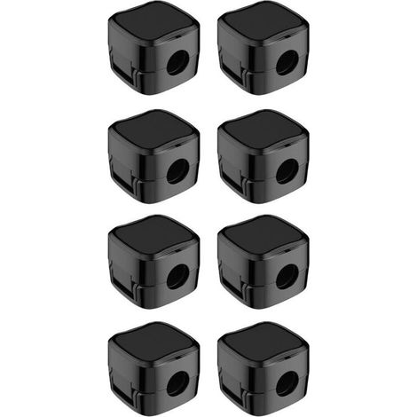 8 Pcs Mini Attache Cable Adhesif,Range Cable Bureau,Accroche Cable,Organisateur de Câbles,Support de Câbles,Organisateur, Chargement et Gestion des Câbles USB Pour la Maison,la Voiture (Noir) (1/5)