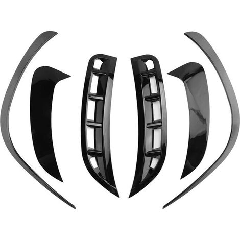 Set di 6 elementi decorativi per spoiler anteriori e posteriori per Mercedes-Benz GLE W167 2020 AMG, nero lucido.