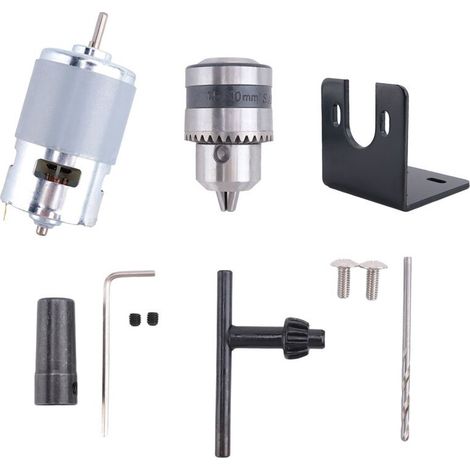 Moteur 775 10000 tr/min 12V avec mandrin perceuse et support fraiseuse (1/2)