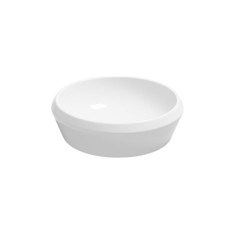 Lavabo Cruise appoggio 45x45 tondo in ceramica bianco lucido di