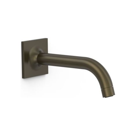 Bec mural fixe avec arrivée d'eau murale réglable en profondeur Noir bronze - TRES 22118101KMB