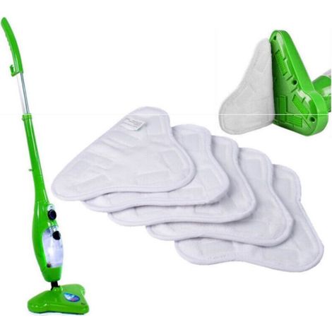 Lot de 5 tampons de rechange compatibles avec les tampons de balai à vapeur H2O H20 Mop X5 (1/4)