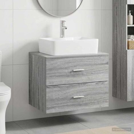 Beyamis Ensemble de meubles de salle de bain gris (1/5)