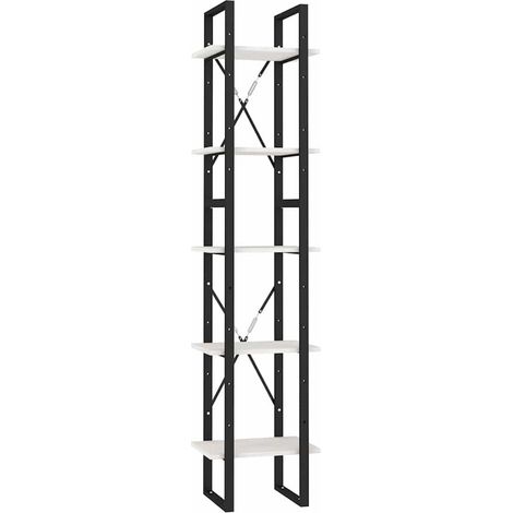 Maison Exclusive - Libreria a 5 Ripiani Bianca 40x30x175 cm in Legno di Pino (1/5)