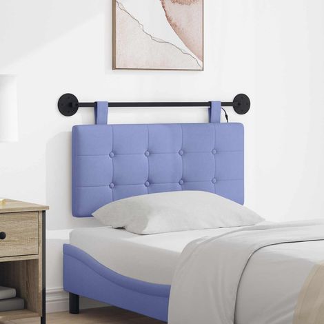 vidaXL Tête de lit suspendue Avec lumière LED Bleu denim Tissu (1/5)