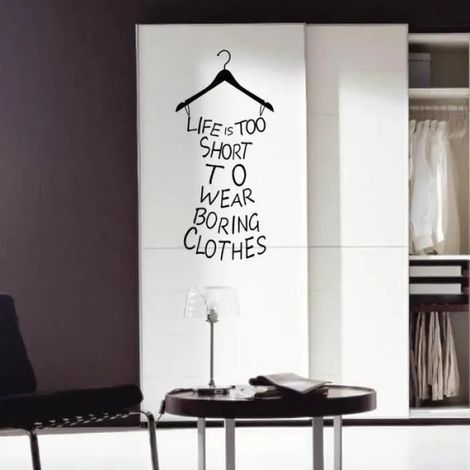 Sticker Mural - LETTRES ADHESIVES - Noir - PVC - 28cm x 58cm - Décoration Chambre (1/4)