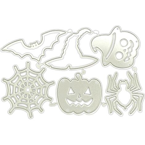 Halloween-Stanzformen und Prägevorlagen für Kinderkarten und Partyeinladungen