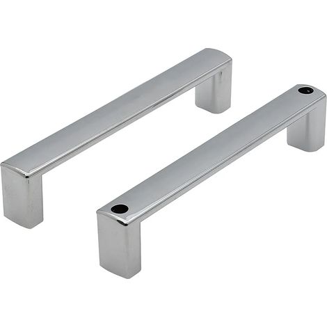 Set maniglie per porta doccia dentro-fuori cromate design squadrato