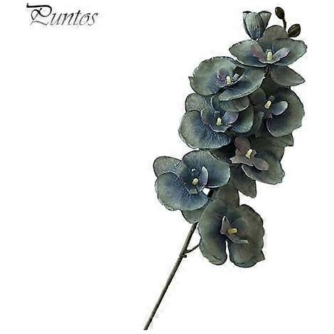 Orchidées papillons artificielles réalistes en soie, centre de table pour mariage, fête, maison ou bureau, fausse branche florale de phalaenopsisbleu (1/5)