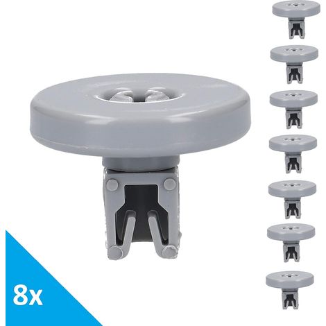 8x Ruota cestello inferiore lavastoviglie compatibile AEG Electrolux 50286965004 502869500/4 (1/5)