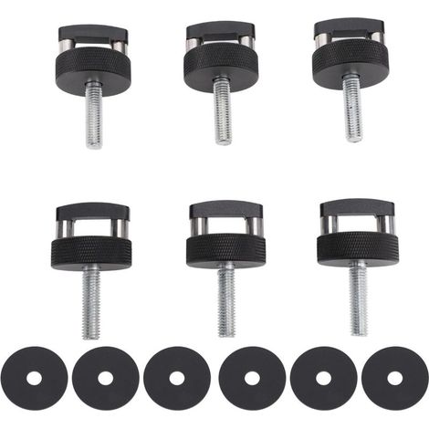 QUICK REMOVAL ANODIZED ALUMINUM ALLOY THUMB RING SCREW FOR JK JL JT VEHICLES (BLACK). (1/5)