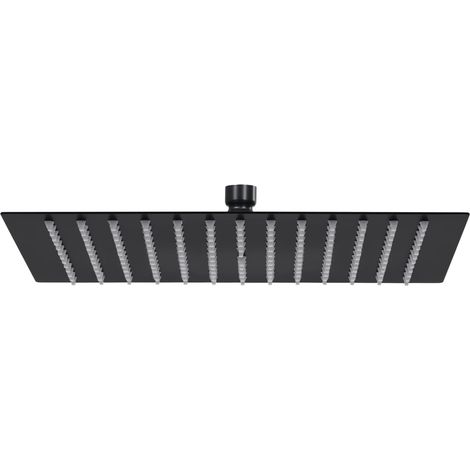Pomme de douche Pommeau de Douche Tête de douche pluie Acier inoxydable 40x40 cm Carrée Noir BXZ7544 (1/5)