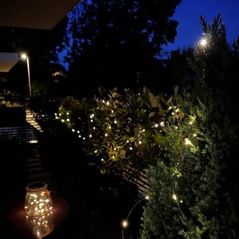Decorazione luminosa esterno watt-home stella solare 200 LED 20 m