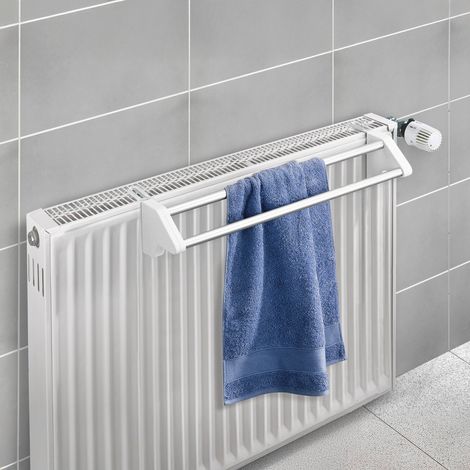 Wenko Twin asciugabiancheria per radiatore compatto, argento (1/5)