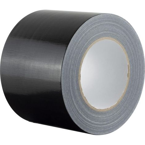 Ruban Adhésif Toilé Duct Tape 100 mm x 50 m Noir Lot de 1 rouleau (1/5)