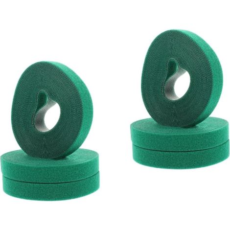 CCYKXA  15mm x 5m Reusable Nylon Garden Ties for Plant Supports, Vines, and Trees - Green Ties for Stabilizing Branches - 6 Pieces (1/5)