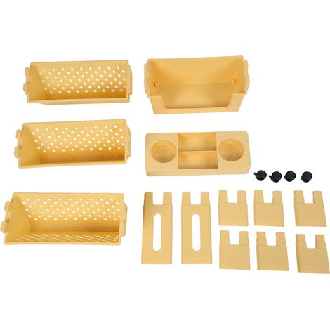 Étagère de rangement amovible pour livres, 5 niveaux, grande capacité, multifonctionnelle, mobile, avec roulettes, orange (1/5)