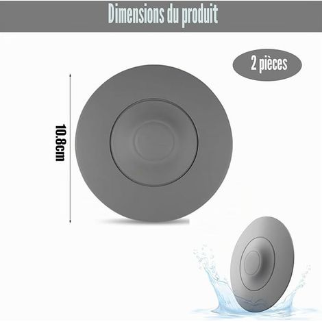 Bouchon Bouchon Evier Cuisine Filtre Intégré Bouchon Baignoire Silicone Bouchon Baignoire Anti Odeur (1/2)