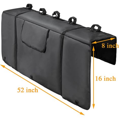 Coussinet de hayon pour camionnette de vélo de montagne, protection pour transporter jusqu'à 5 vélos avec 2 poches à outils (1/5)