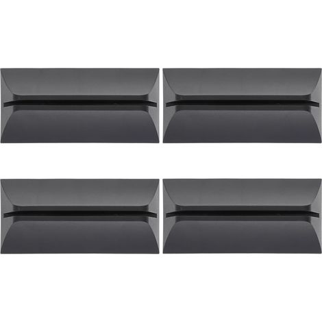 Supports de séparation bureau, 4 pièces, ABS noir