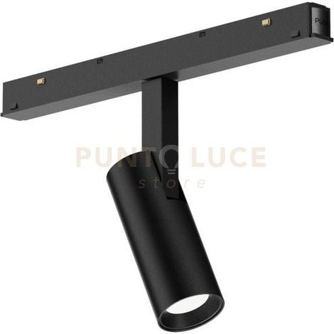 GFA1350- MODULO LED INCLINABILE REGOLABILE PER BINARIO DOPPIA ACCENSIONE AD INCASTRO MAGNETICO PER BINARIO 48V 3000K 620LM 8W D.3,4CM NERO