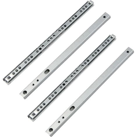 2 Paires (4 pièces) 342mm Glissière de Tiroirs 17mm Coulisse à Billes Tiroir Acier Rail Tiroir Coulissant Glissières à Roulement à Billes Extension Coulisse Tiroir (1/5)