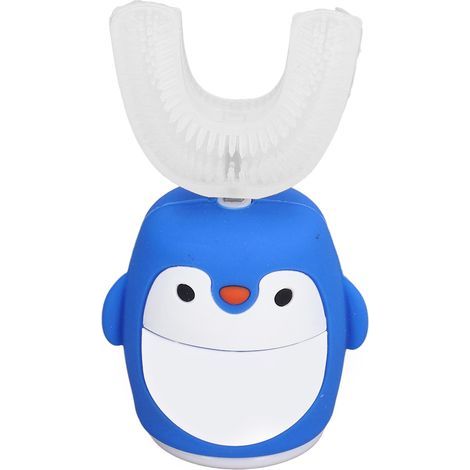 Wiederaufladbare elektrische Zahnbürste von Blue Penguin für Kinder, U-förmig, weiche Borsten, integriertes Ladegerät, sanfte Reinigung, spielerisches Zähneputzen für die Kleinen (1/5)