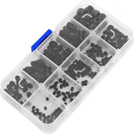 240 Pressure Screw Assortment of Hex Socket Head Cap Screws DIN916 Socket Head Cap Screw Kit M3-M8 Combination Screw Box A (1/4)