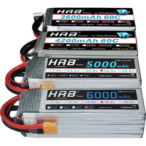 Batteria RC, capacità 5000 mAh, velocità di scarica elevata 50C, 5000 mAh 50C T (1/5)