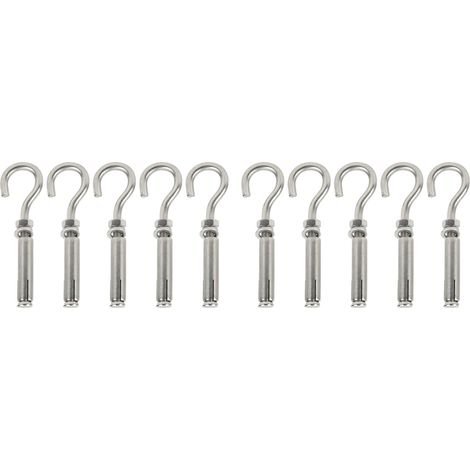 [Expansionsbolzen] M6-Schraubhaken, Edelstahl 304, 90 mm, 10 Stück für medizinische und Kommunikationsbefestigungen (1/5)