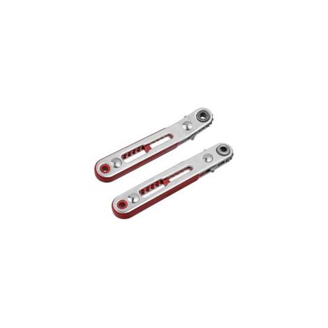 Juego de 2 mini llaves de carraca, juego de destornilladores de carraca reversibles de 1/4 de pulgada, llave dinamométrica, juego de destornilladores acodados - Cabeza plana y cabeza angular - Crezuo