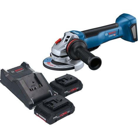 Smerigliatrice angolare a batteria Bosch GWS 18V-10 P Professional 18 V 125 mm Brushless + 2 batterie ProCORE da 4,0 Ah + caricabatterie (1/5)