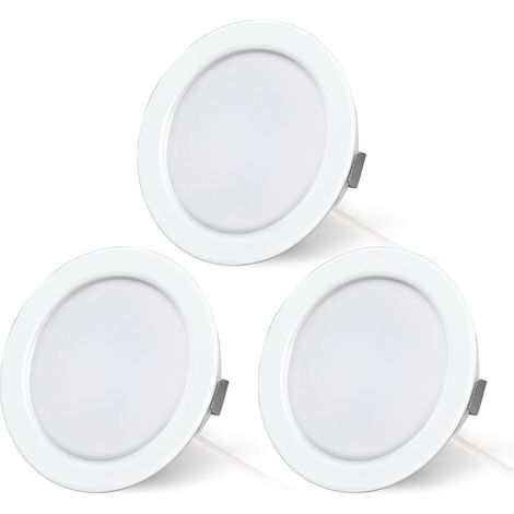 LED Spot 12V Encastrable, Spot LED Encastrable 12V Dimmable 3,5W 3000K blanc chaud 300LM Extra Plat, encastré lampe plafonnier Lumières pour meuble Camping-Car Caravane Bateau Salon,Lot de 3 (1/5)