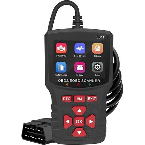 Herramienta de diagnóstico automotriz con escáner OBD2, lector de códigos de control del vehículo con función de verificación de preparación I/M y más, escáner de diagnóstico OBDII/EOBD para (1/4)