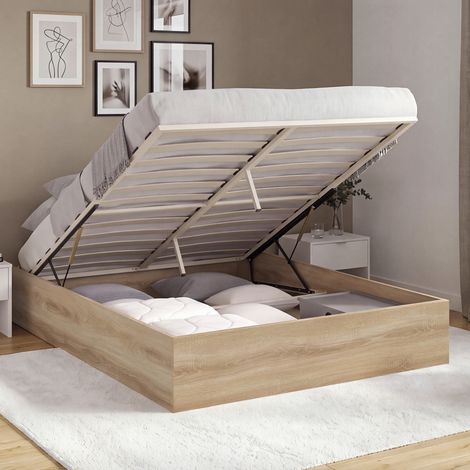 Cama arcón doble SANDSIDE con somier de haya de 160 x 200 cm (1/5)