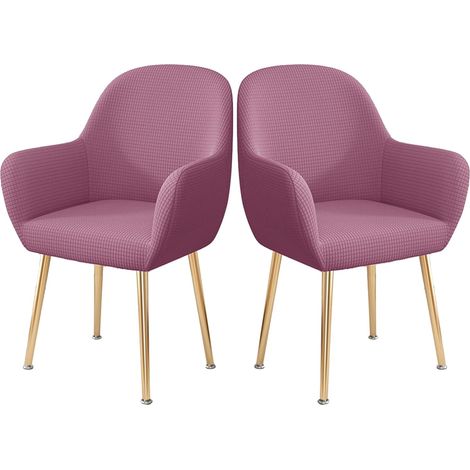 Coprisedie con schienale curvo per sedie da pranzo, set da 2, coprisedie per ristorante, coprisedie per sala da pranzo, copripoltrona, coprisedile morbido, sgabello da ufficio, viola