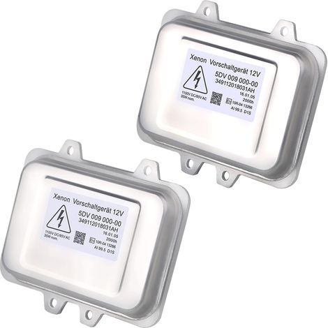Centralina di ricambio per fari allo xeno HID per 5DV 009 000-00 5DV009000 Compatibile con Cadillac Escalade BMW E60 Town & Country Serie 5 Jaguar Volkswagen Lincoln Chrysler (set di 2) (1/5)