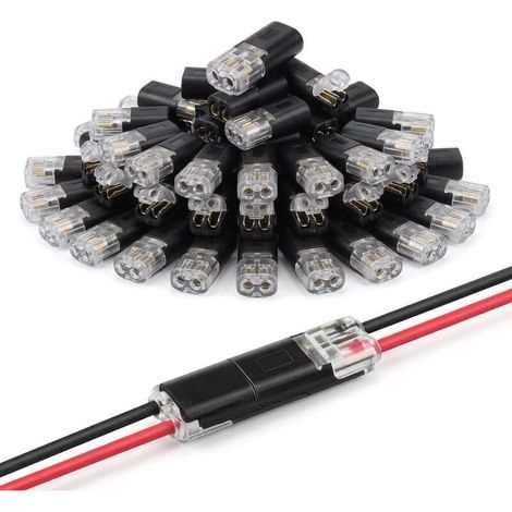 50 Pièces Connecteur Electrique Etanche D2, Cosses Electriques a Sertir Rapide pour Cable Electrique, Connecteur Rapide Electrique pour Connexion Fil Electrique, Cosse Electrique Alternative (1/5)